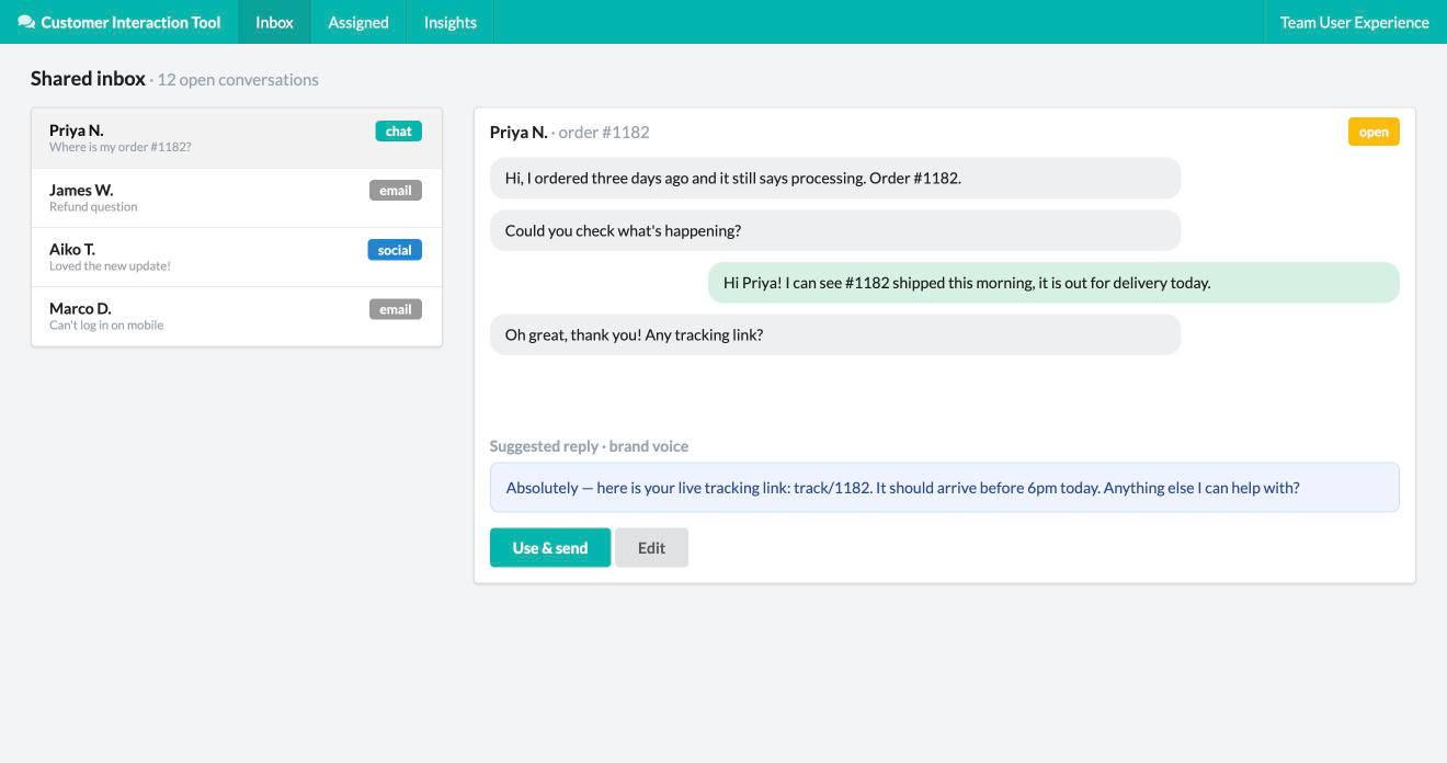 Customer Interaction Tool